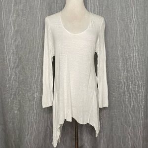 Eileen Fisher linen blend sharkbite tunic